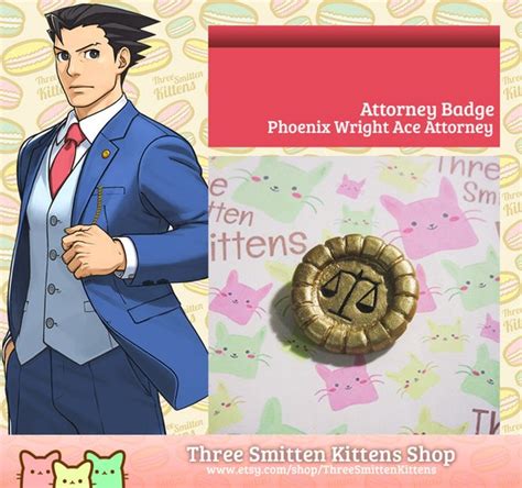 Phoenix Wright Badge - Etsy