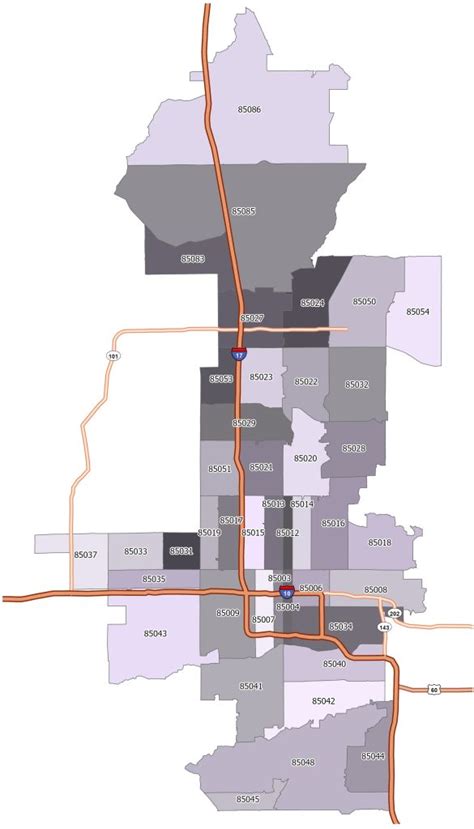 Phoenix Zip Code Map 2023