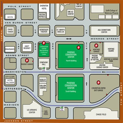 Phoenix convention center map. Valley Metro Rail. Click here to view a Printable Schedule. Valley Metro Rail Runs from northwest Phoenix through Tempe to east Mesa. Not all late night trips travel to the end of line. Double check your trip before hopping on Valley Metro Rail. For Sky Harbor Airport take the PHX Sky Train at the 44th St/Washington station. 