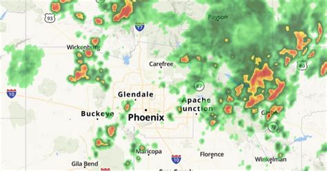 Phoenix weather hourly radar. Average Yearly Rainfall in Phoenix (1981-2010): 8:03" of rain NEW Average Yearly Rainfall in Phoenix (1991-2020): 7.22" of rain Share your weather photos and videos with us anytime. 