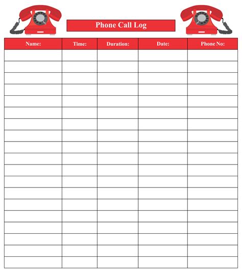 Phone Log Form 10 Free PDF Printables Printablee