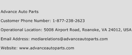 Phone Number To Advance Auto