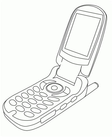 Phone coloring pages. Printable Flip Phone coloring page. Fun, easy & free to print. 