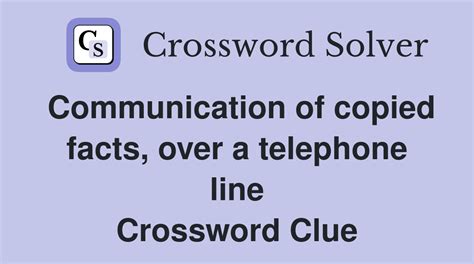 Phone line? - Crossword Clue and Answer