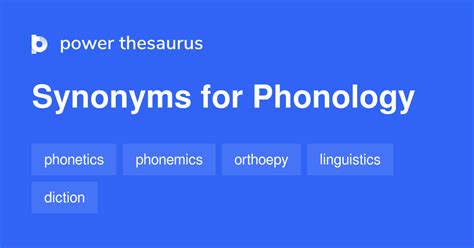 Phonology Synonyms and Phonology Antonyms.