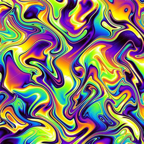 Photo Abstract Multicolor Psychedelic