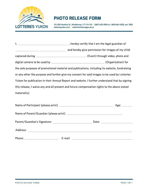 Photo Release Form Template Collection
