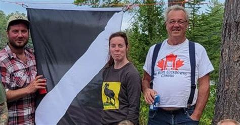 Photo Shows Ontario MPP Randy Hillier With Flag of