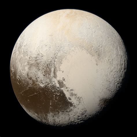 Photo of pluto. The entire expanse of terrain seen in this image is 1,100 miles (1,800 kilometers) across. The images were taken as New Horizons flew past Pluto on July 14, 2015, from a distance of 50,000 miles (80,000 kilometers). Image credit: NASA/Johns Hopkins University Applied Physics Laboratory/Southwest Research Institute. The latest … 