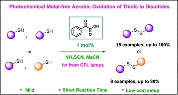 Photochemical metal-free aerobic oxidation of thiols to …