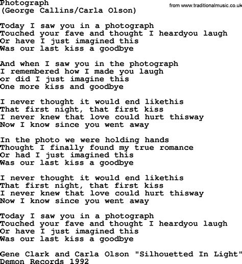 Photograph lyrics. Things To Know About Photograph lyrics. 