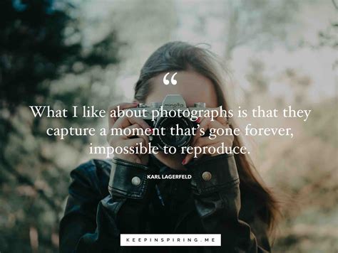 Photographer quotes. The Most Famous Photography Quotes. 1. “Your first 10,000 photographs are your worst.” – Henri Cartier-Bresson. 2. “There are no rules for good photographs, there are only good photographs.” – … 