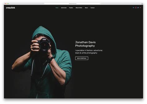 Photographers websites. Pick your photography portfolio website template. Start with professionally designed photography website templates to create a perfect portfolio website. 3. Add content to your website. Add content and structure your portfolio website exactly the way you want. Create stunning galleries to showcase your photography portfolio online. 