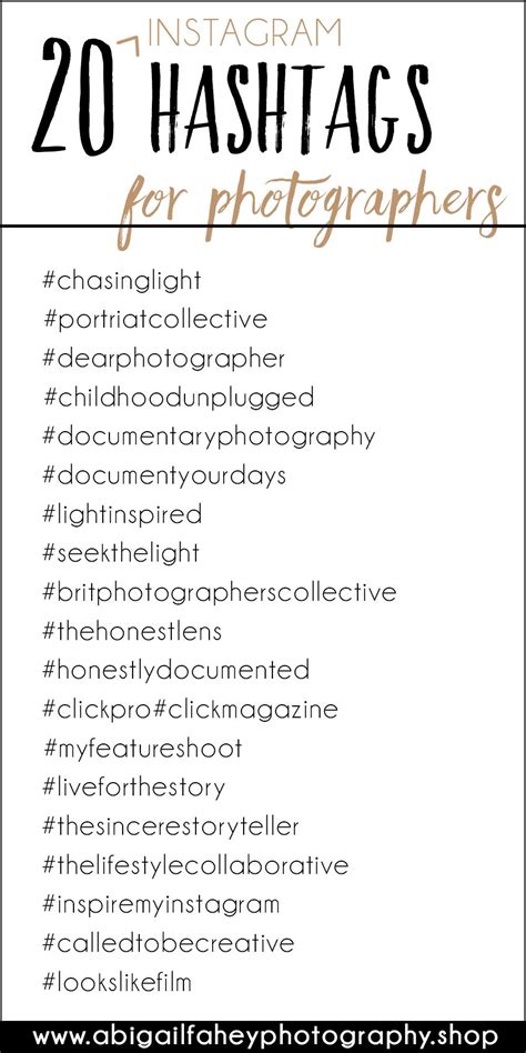 Photography hashtags. 