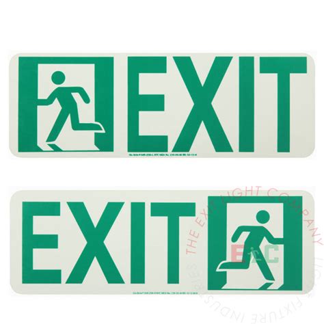 Photoluminescent Running Man Exit Signs PDS Exit Light Co.