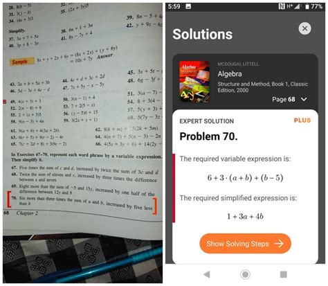 Photomath for word problems Math Tutor