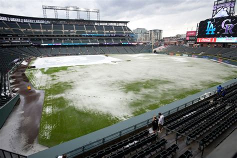 Photos: Coors Field covered in hail after Denver storm