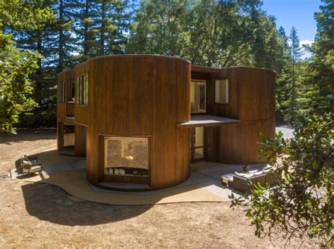 Photos: Unusual Woodside home shaped by giant redwood water barrels listed for $5.3 million