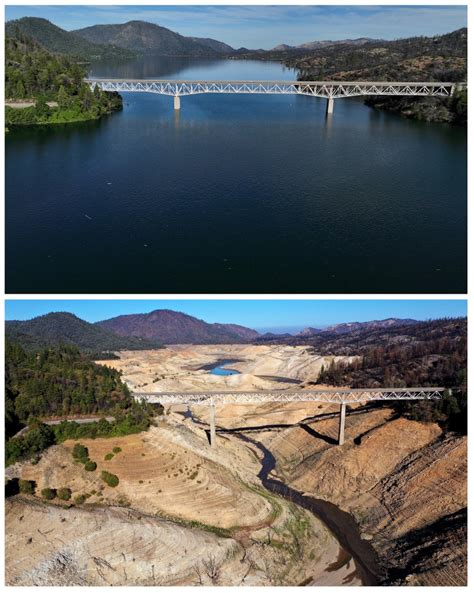 Photos show Lake Oroville's dramatic change as it hits 100% capacity