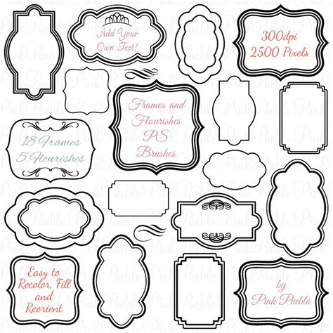 Photoshop Frame Brushes - Etsy