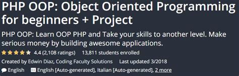Php OOP Object Oriented Programming With Project Udemy