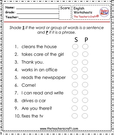 Phrases activity for 1