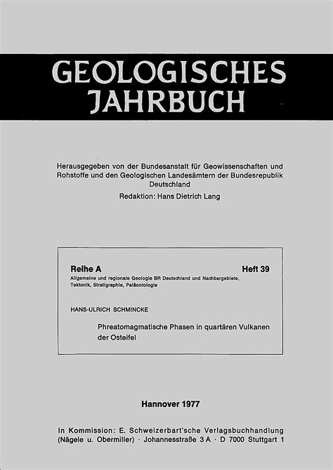 Phreatomagmatische phasen in quartären vulkanen der osteifel. - Atls manuale del corso 9a edizione.
