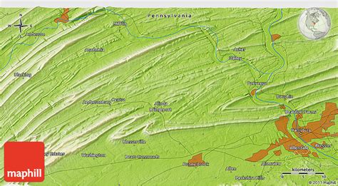 Physical 3D Map of Kistler - Maphill