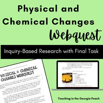 Physical And Chemical Changes Webquest Answers
