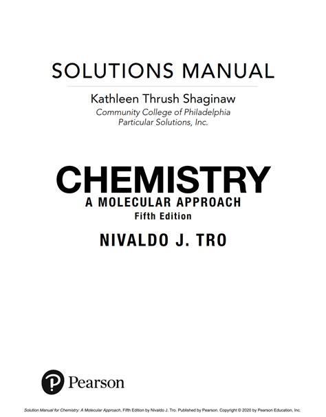 Physical Chemistry A Molecular Approach Solutions Manual Pdf