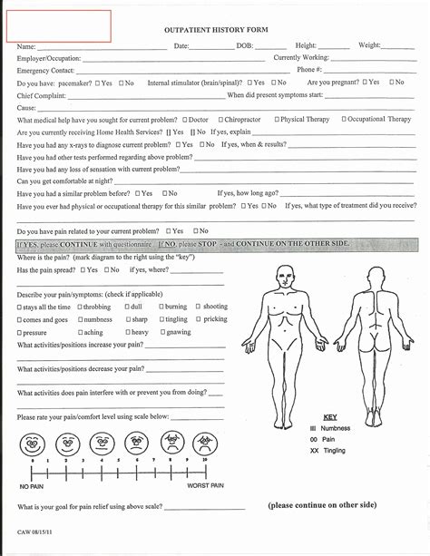 Physical Examination Form Pdf