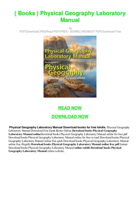 Physical Geography Laboratory Manual Answers Pdf