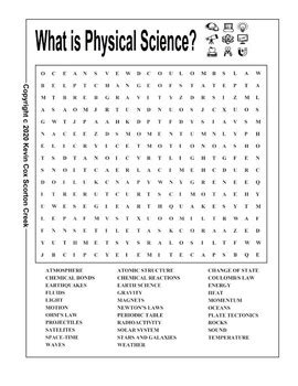 Physical Science Word Search