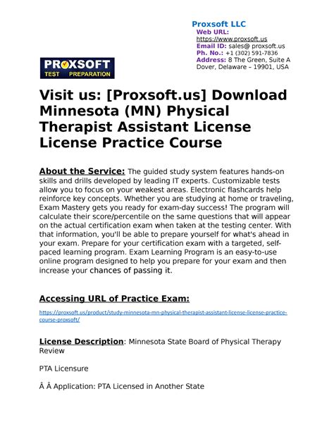 Physical Therapist Assistant License - Minnesota.gov