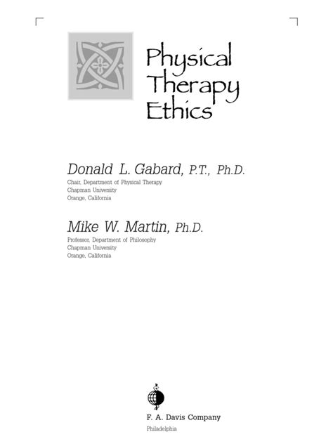 Physical Therapy Ethics PDF Autonomy Morality
