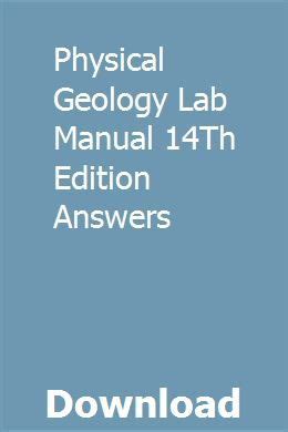 Physical geology lab manual 14th edition answers. - Concurrence des modes de formation et d'information scolaire et extra-scolaire chez les adolescents.