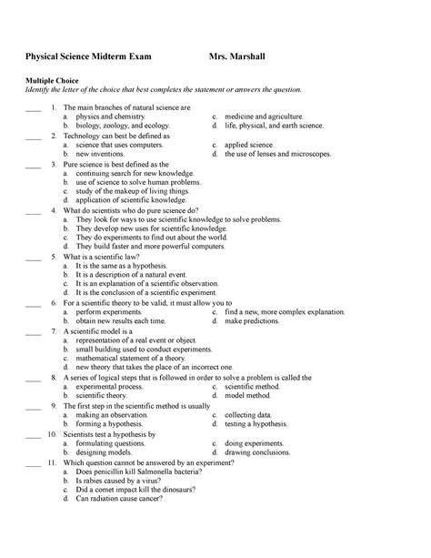 Physical science fall midterm study guide answers. - Audi 100 c4 reparaturanleitung download herunterladen.