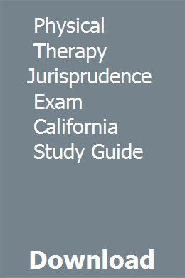 Physical therapy jurisprudence exam california study guide. - Technisches handbuch zur funküberwachung vhf oder uhf.