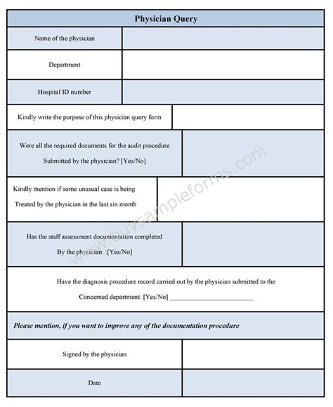 Physician Query Form