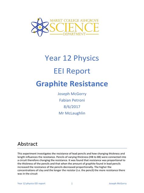 Physics EEI PDF Electrical Resistivity And …