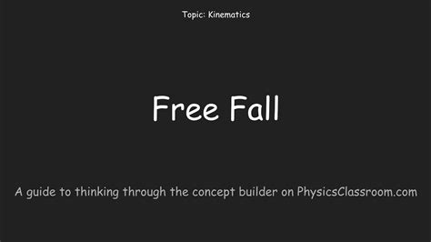 Physics classroom free fall concept builder answers. com).  Question-specific...