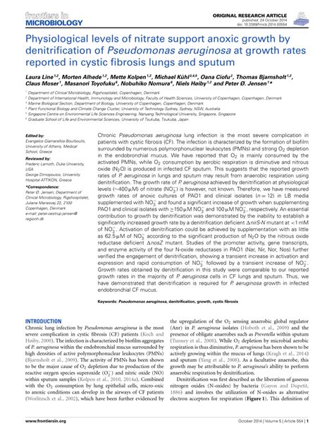 Physiological levels of nitrate support anoxic growth by ...