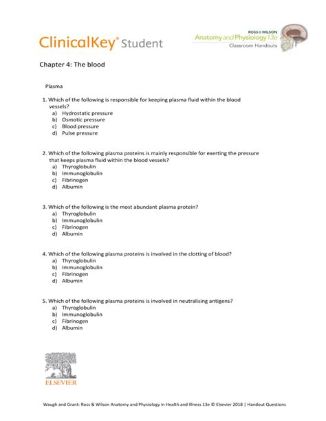 Physiology Blood Web Quest Answers