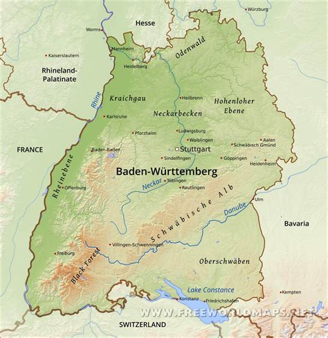 Physioprofil Map - Baden-Württemberg, Germany - Mapcarta