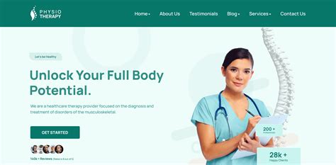 Physiotherapy website templates free.  Bootstrap framework is used for the for the ...