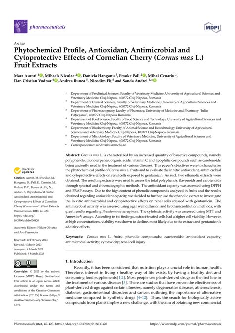 Phytochemical Profile, Antioxidant, Antimicrobial and Cytoprotective …