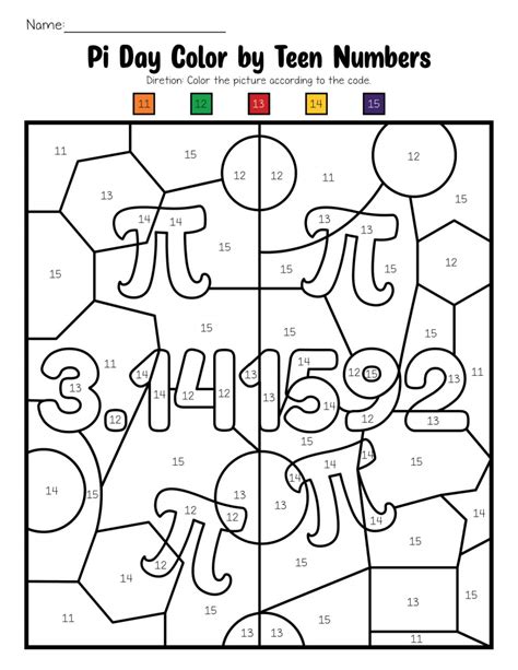 Pi Day Coloring
