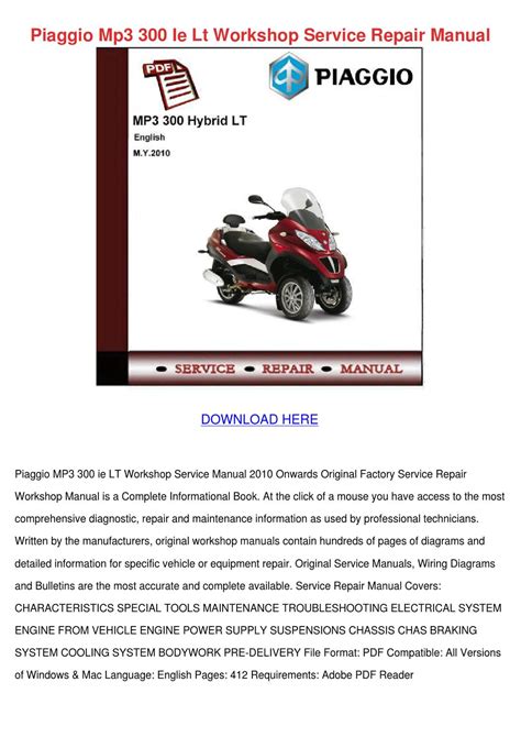 Piaggio mp3 300 manuale di servizio. - Ford laser workshop manual free download.