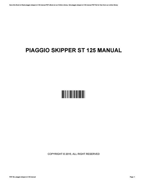 Piaggio skipper st 125 manual de servicio. - 1974 1977 mercruiser repair manual engines drive.