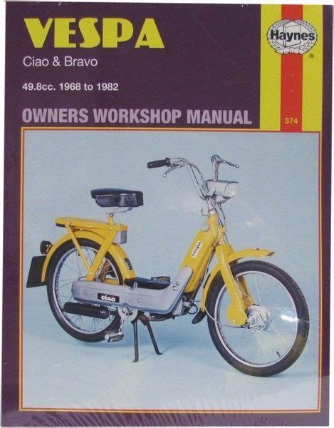 Piaggio vespa ciao bravo si full service repair manual. - Yamaha 1987 xt250 motorcycle workshop manual.